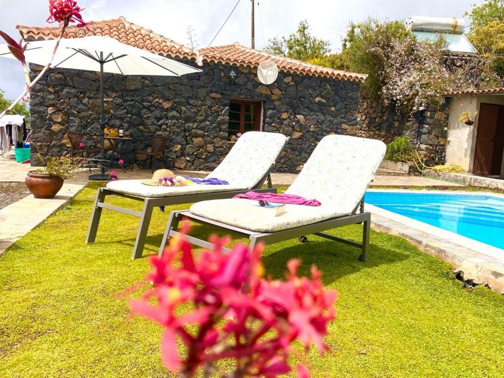 Climatized Pool Free Wifi Casa Rural Las Pareditas Tijarafe Exterior foto